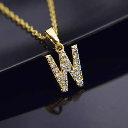 Cubic Zirconia Initial Necklace