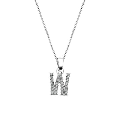 Cubic Zirconia Initial Necklace