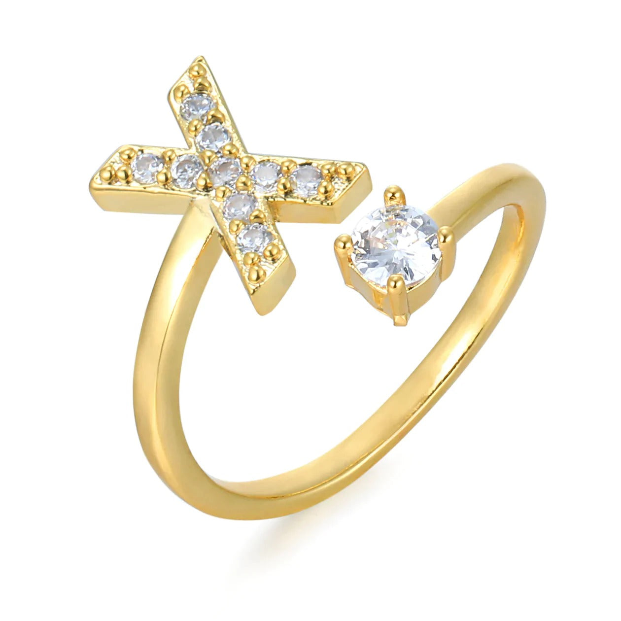 Cubic Zirconia Initial Ring