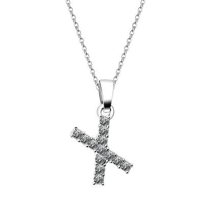 Cubic Zirconia Initial Necklace