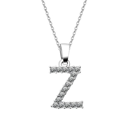 Cubic Zirconia Initial Necklace