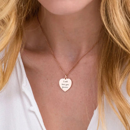 Custom Engraving Heart Necklace