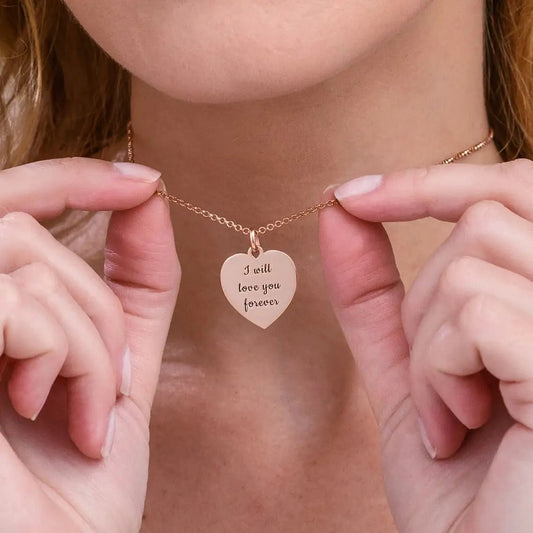 Custom Engraving Heart Necklace