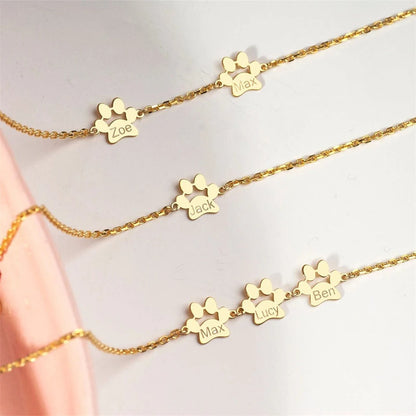 Customizable Paw Print Bracelet