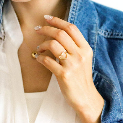 Heart-Shaped Minimalist Ring