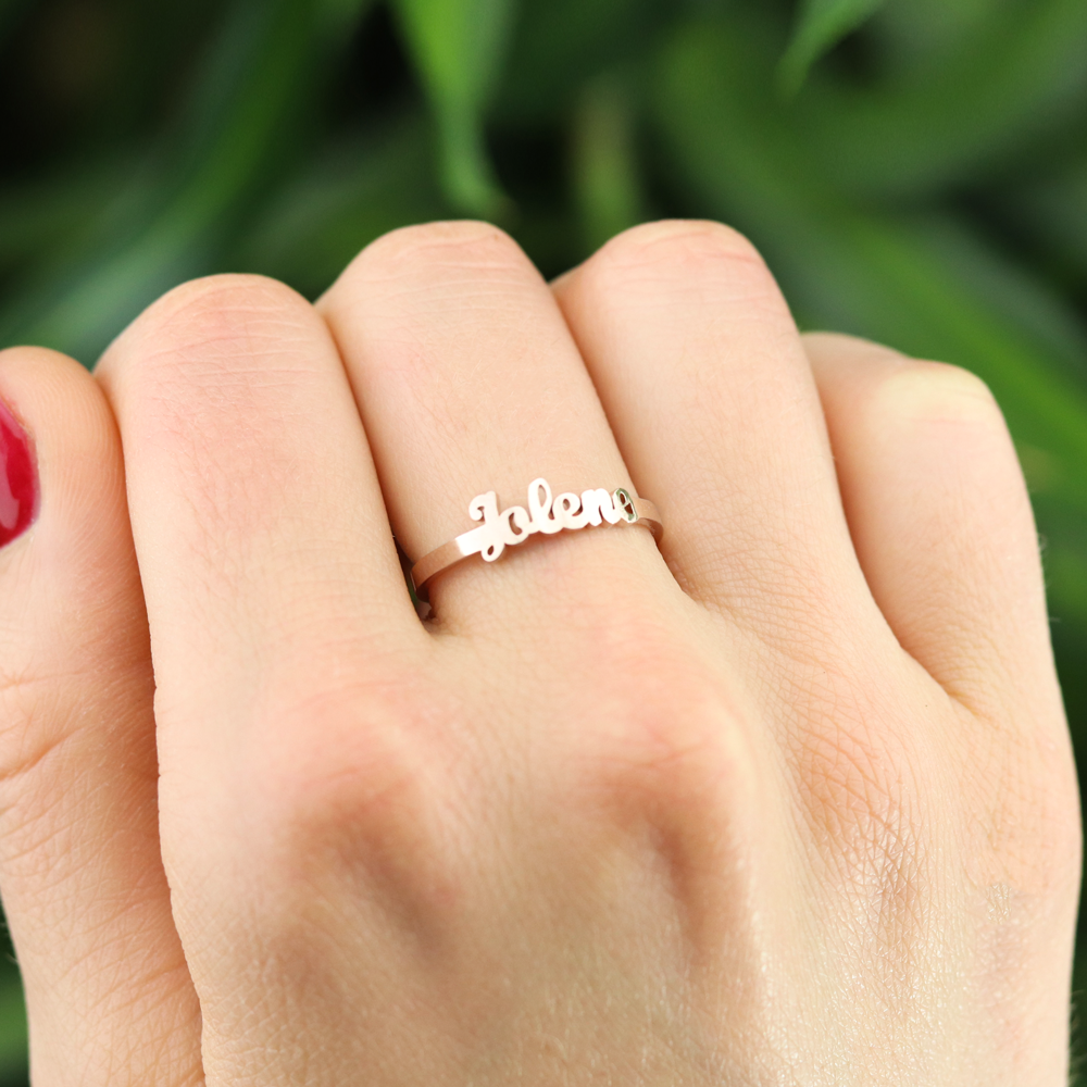 Luxury One Name Ring
