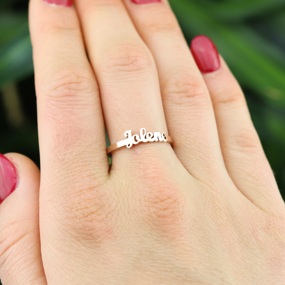 Luxury One Name Ring