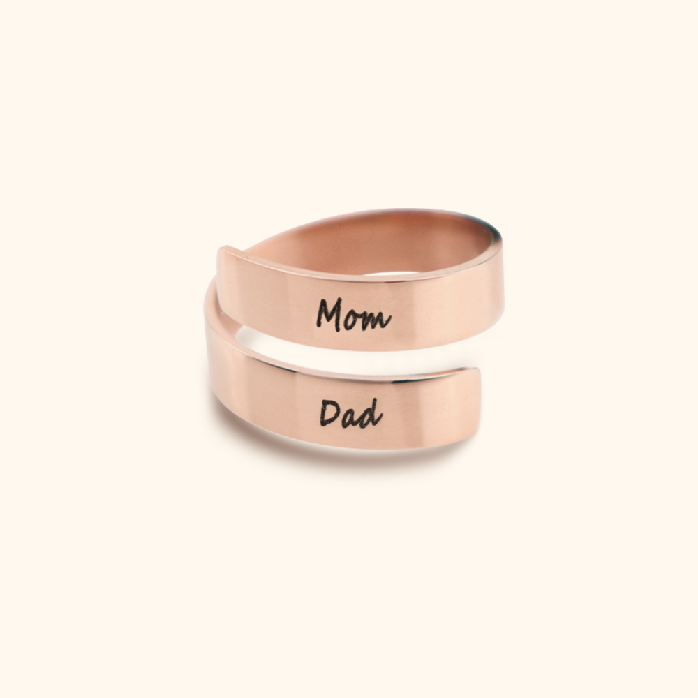 Elegant Two Name Ring
