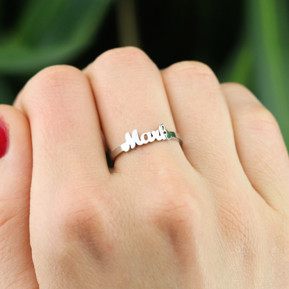 Luxury One Name Ring